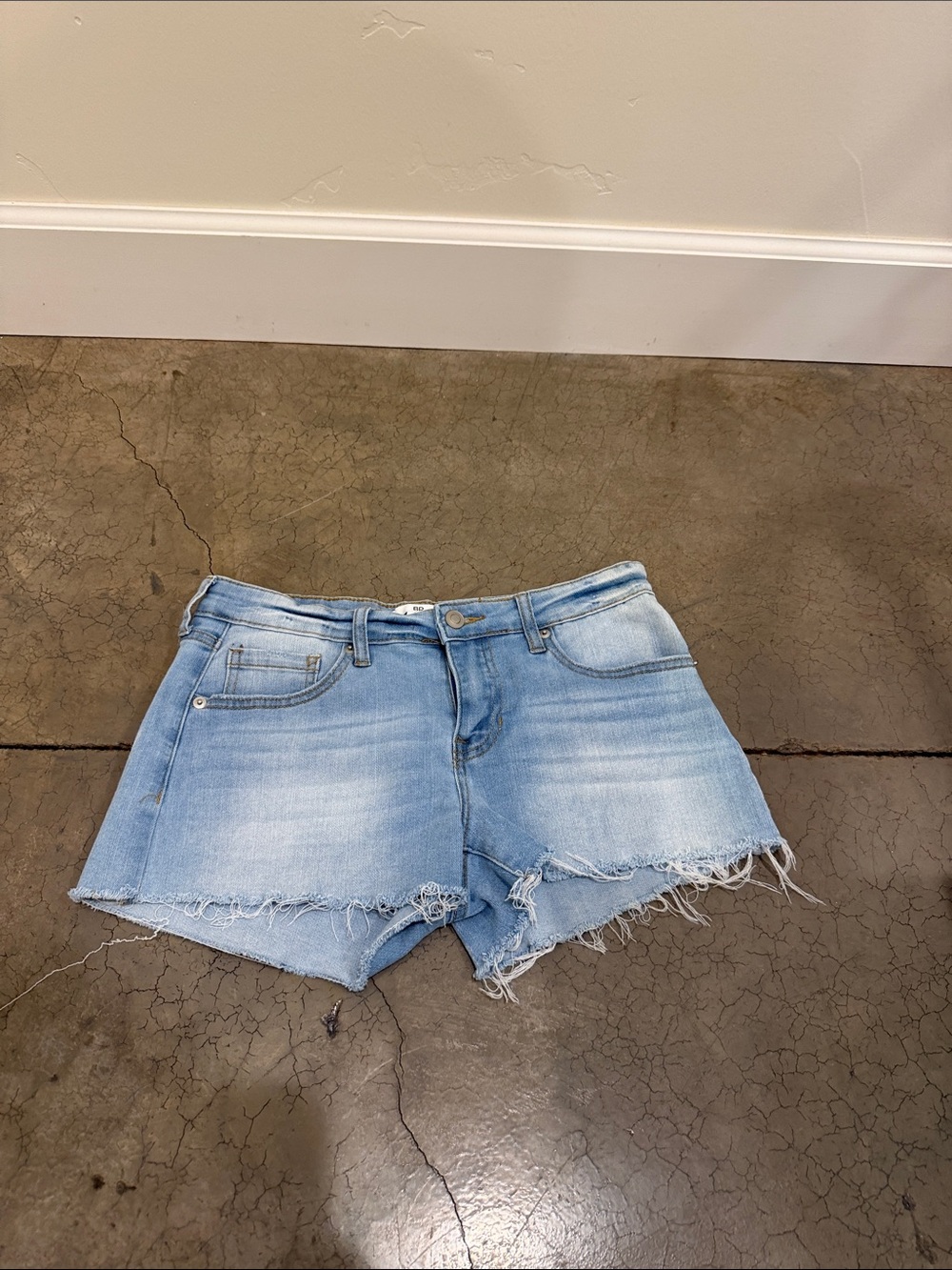 Nordstrom Light Blue Distressed Denim Shorts